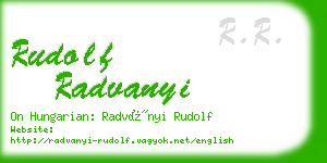 rudolf radvanyi business card